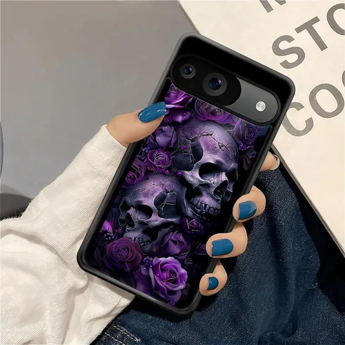 Vista 1549 de Compatible con Google Pixel 4A 5G Mobile Case Creative Acrylic Panel trasero Silicona Protección Grip especialmente diseñado para Google Pixel 4A 5G