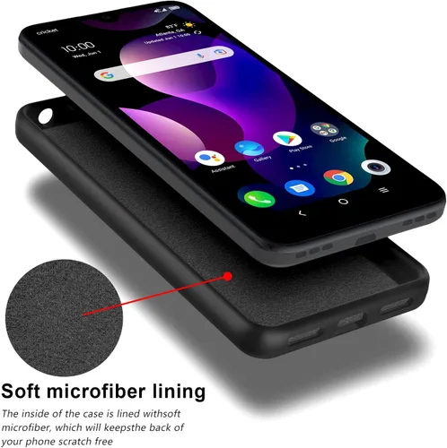Vista 3 de NZND TCL 30 LE - Funda de silicona para TCL 30Z (T602DL), con protector de pantalla de vidrio templado (cobertura máxima), protector de cuerpo
