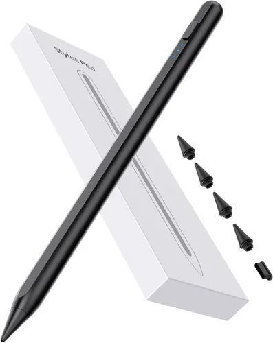 Vista 9 de DEGGE Lápiz capacitivo para iPad 2018-2025, Carga rápida de 15 minutos para Apple Pencil, Reconocimiento de palma, Compatible con iPad A16 Negro