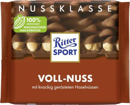 Vista 2 de Ritter Sport Chocolate Nuez entera Ritter Sport Nut Class Chocolate Ritter Barras de chocolate alemán 35,2 onzas en total