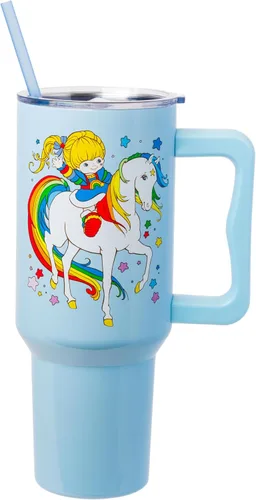 Vista 17 de Silver Buffalo Betty Boop Core - Vaso de acero inoxidable con tapa para pajilla, tapa, popote y asa, 40 onzas