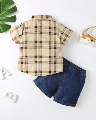 Vista 21 de Conjunto de ropa de verano para bebé y niño, camiseta de manga corta de algodón, pantalones cortos de dinosaurios, conjunto de ropa para niño