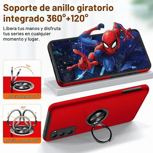 Vista 4 de JAME Funda para Samsung Galaxy S20 FE, Samsung S20 FE 5G con soporte giratorio, TPU suave resistente a los golpes y funda delgada para Galaxy S20 FE