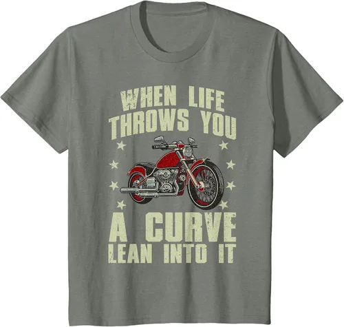 Vista 13 de Funny Motorcycle Racer Design for Men Women Motorcycle Lover T-Shirt Asphalt Grey
