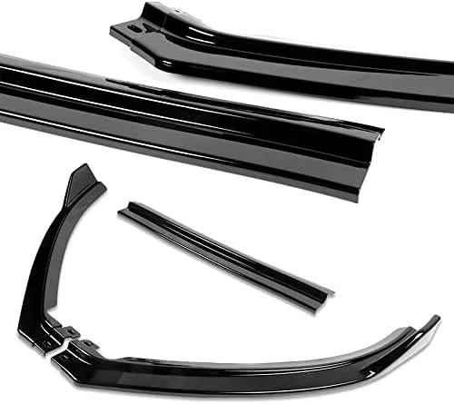 Vista 2 de Kit de 3 bordes para parachoques delantero compatible con Volkswagen Jetta MK6 2011-2014, alerón de protección de moldura divisora estilo STP