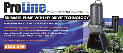Vista 5 de Danner Manufacturing, Inc. ProLine 2550 GPH Bomba de desnatador de estanque con tecnología HY-Drive, 20355