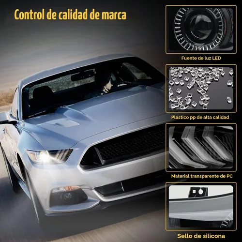 Vista 4 de Faros delanteros LED para Ford Mustang modelo HID/Xenon 2015