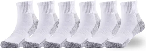 Vista 50 de EPEIUS Calcetines acolchados de algodón grueso para niños y niñas, calcetines atléticos deportivos para correr, paquete de 6 unidades, 4-14 años