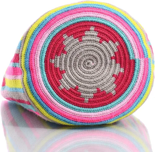 Vista 5 de WYOU Designer Collection, Handwoven Hobo Bucket Bag in Wayuu Crochet