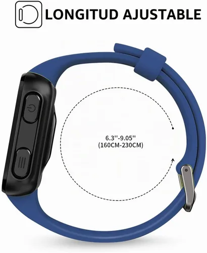 Vista 3 de Correa de repuesto para reloj Garmin Forerunner 35, correa de silicona suave compatible con Forerunner 35 Smartwatch Azul marino
