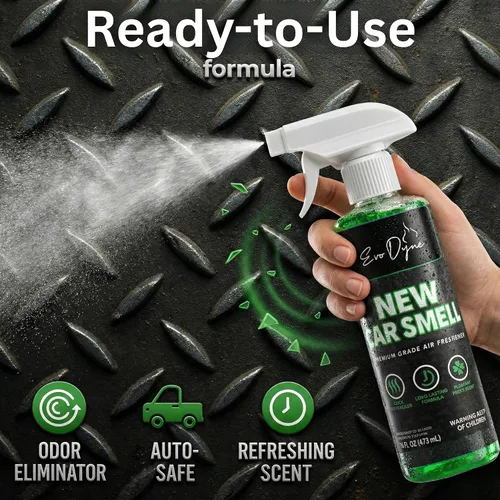 Vista 6 de Aerosol de olor para coche (16 onzas) – Ambientador de larga duración para automóviles, elimina olores, aroma fresco de coche nuevo como acabado