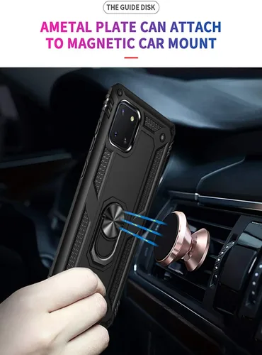 Vista 6 de Funda para Galaxy Note 10 Lite - Funda protectora de grado militar con soporte magnético para anillo de coche, cubierta de soporte para Samsung