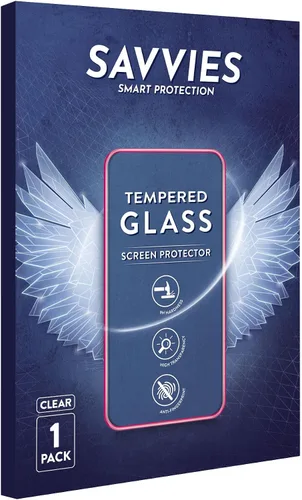 Vista 3 de savvies Protector de pantalla de vidrio templado compatible con Google Pixel 6a, 1 unidad de vidrio blindado [a prueba de golpes, 9H ultra duro]
