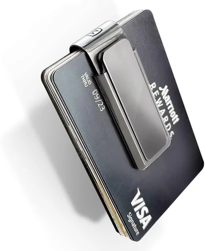 Vista 3 de M-Clip Clip para dinero, alternativa minimalista y delgada para llevar en el bolsillo delantero, soporte para efectivo y tarjetas de crédito