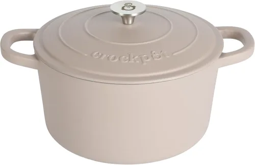 Vista 8 de Crock-Pot Horno Holandés Artesanal Redondo de Hierro Fundido Esmaltado, 3 Cuartos, Aqua