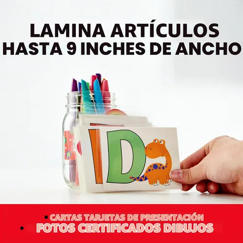 Vista 4 de Laminator térmico Scotch Pro, sistema de 2 rodillos, 16.06 x 4.25 x 4.96 pulgadas, Verde, Blanco Blanco/azul, tarjetas de recetas laminadas