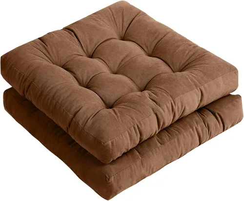 Vista 17 de Tiita Cojín de suelo de 22 pulgadas, cojín redondo para silla de exterior Redondo beige