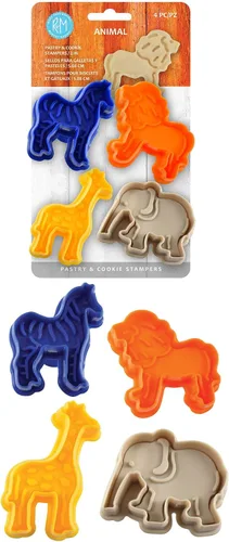 Vista 4 de R & M International estampador para panadería / galletitas / fondant, "A" diseño animal, 2", Plateado