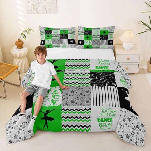 Vista 43 de Erosebridal Softball Comforter Set Patchwork Buffalo Plaid Twin Bedding Sets for Girls Kids Teens Child Galaxy Stars Ball Game Baseball Comforter