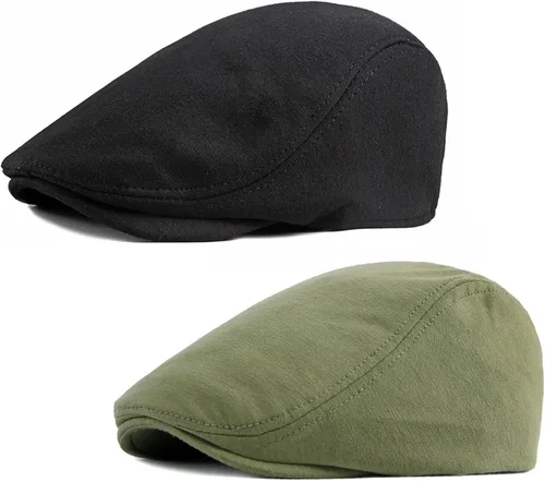 Vista 10 de DIYDECAL Paquete de 2 gorras planas para hombre Ivy Gatsby Newsboy