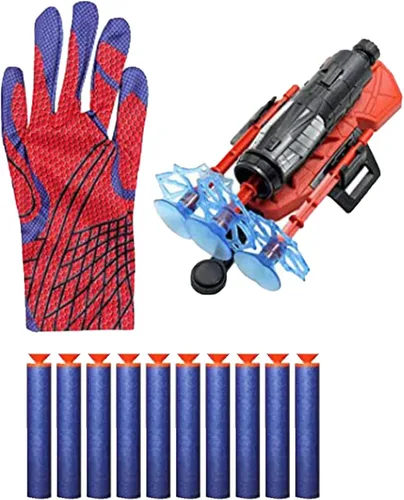 Vista 9 de Juego de tirador de arañas, juguete de tirador de arañas PP, juguete de lanzador de araña duradero, juego de disparo al objetivo con gran regalo