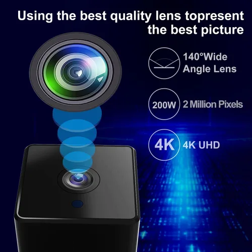 Vista 3 de Cámara de batería inalámbrica 4K WiFi, 1800 mAh, monitor inalámbrico para bebés 4K para exteriores, cámara de seguridad para el hogar, cámara