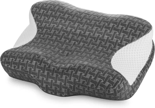 Vista 10 de Elviros Almohada cervical CPAP para el cuello para dormir, almohada ergonómica de altura ajustable para el cuello, almohada de espuma viscoelástica