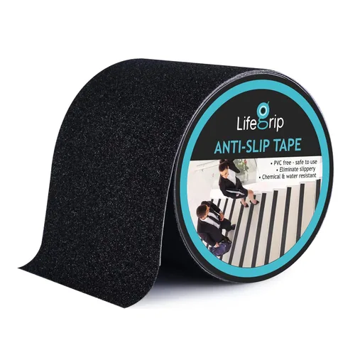 Vista 56 de Lifegrip - Cinta de tracción antideslizante, cinta de fricción de 1 pulgada x 15 pies, el mejor agarre, adhesivo abrasivo para escaleras, peldaños