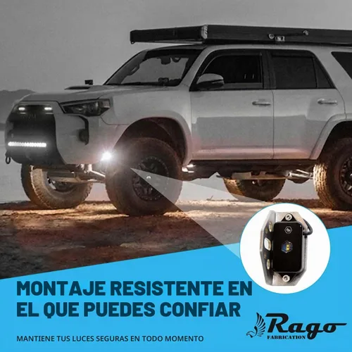 Vista 4 de Rago Rock Light Mount compatible con Baja Designs Rock Lights Aluminio