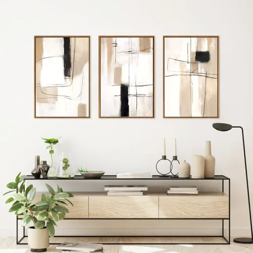Vista 12 de FWIEXA Juego de Arte de Lienzo Bohemio Enmarcado para Pared, Cuadros Botánicos Verde Salvia Decoración de Pared, Impresiones de Arte de Plantas