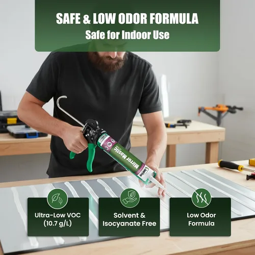 Vista 2 de Adhesivo de espejo CS-4300, bajo olor, compatible con COV, cartucho de 10.1 oz