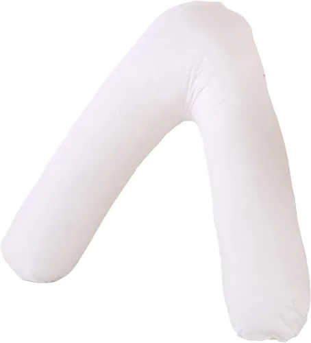 Vista 11 de Almohada ortopédica en V con funda de almohada complementaria en forma de V para soporte de espalda, hombros y cuello, almohada de embarazo de Gris