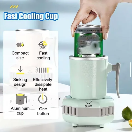Vista 4 de Vaso de enfriamiento rápido Rrink, enfriador de agua de bebida instantánea, mini enfriadores de verano portátiles, enfriador de bebidas eléctricas