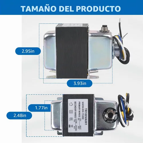 Vista 2 de Transformador TR100VA001 100VA - Transformador de 120 a 24 Vac