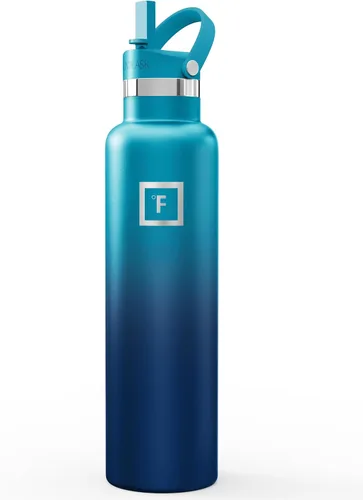 Vista 63 de IRON °FLASK Botella de agua de boca estrecha de 24 onzas con boquilla Aurora