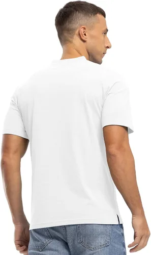 Vista 7 de Rdruko Men's Collarless Golf Shirts Henley Dry Fit Athletic Lightweight Performance Casual Blade Polo T Shirts Short Sleeve