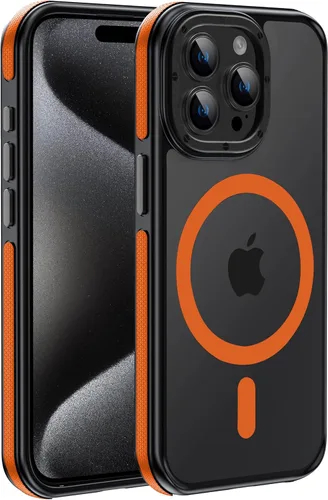 Vista 46 de Funda magnética fuerte para iPhone 12 Pro Max [Protección de grado militar de 10 pies] Compatible con MagSafe, funda protectora a prueba de golpes