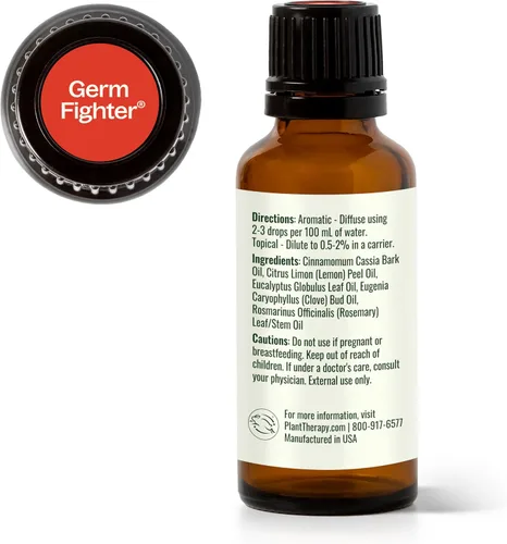 Vista 9 de Plant Therapy Germ Fighter Mezcla de aceites esenciales, aromaterapia natural 1 fl oz