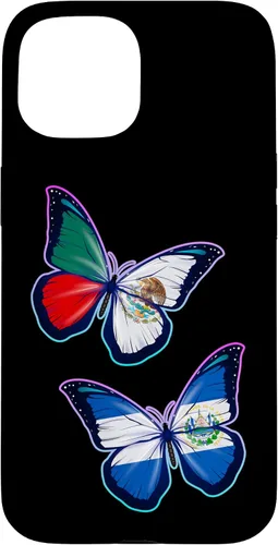 Vista 6 de El Salvador y México bicultural Roots - Carcasa para iPhone 17 (versión mariposa)