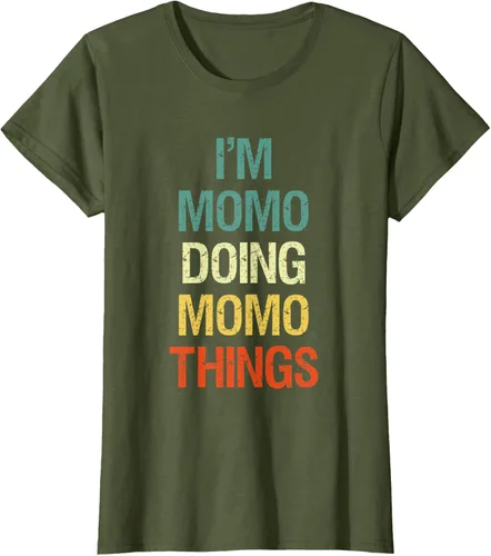 Vista 74 de I'M Momo Doing Momo Things - Camiseta de regalo con nombre personalizado, Negro, S