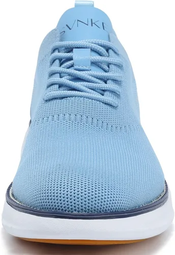 Vista 2 de Zapatos de vestir de malla para hombre, zapatos casuales de negocios, con cordones, zapatos Oxford ligeros, transpirables, cómodos, suela gruesa
