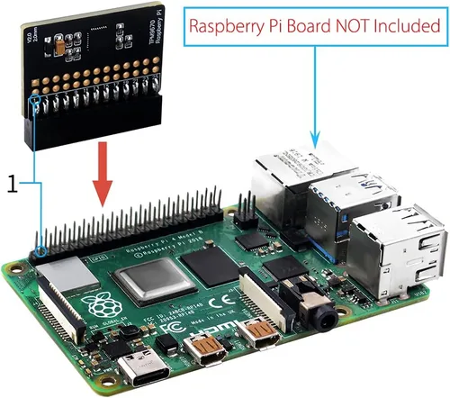 Vista 2 de GeeekPi Raspberry Pi TPM2.0 Módulo TPM9670 basado en un Infineon Optiga™ SLB 9670 TPM 2.0, módulo GPIO TPM adicional compatible con todos