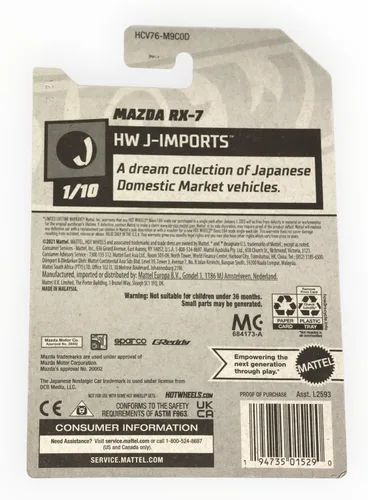 Vista 2 de Hot Wheels Mazda RX-7 J Imports 97/250 2022