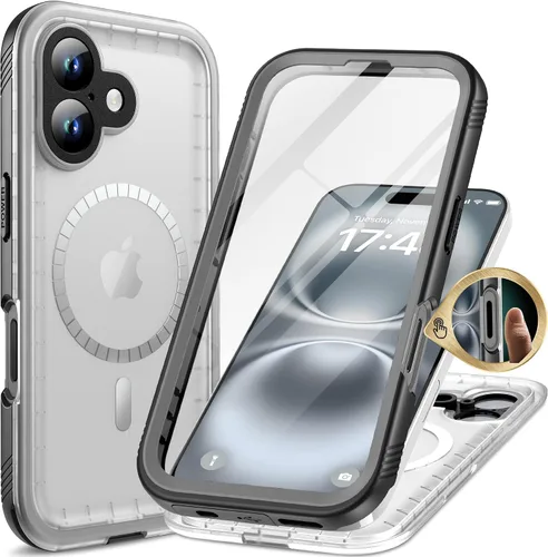 Vista 90 de Cozycase TOP - Funda impermeable militar IP68 para iPhone XR, resistente 360 a prueba de golpes, cuerpo completo, con protector de cámara