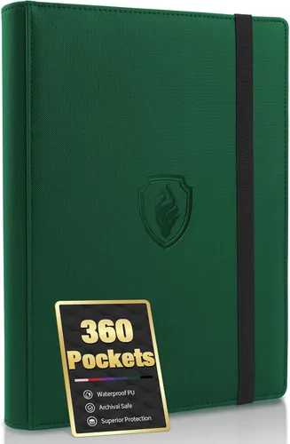 Vista 27 de Carpeta prémium de 9 bolsillos para tarjetas de 360 tarjetas, carpeta de tarjetas comerciales Fabmaker PU Sturdy Card Collection Album