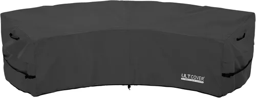 Vista 19 de ULTCOVER Funda de sofá modular para patio en forma de L con orientación a la izquierda, impermeable para muebles de sección exterior de 4 plazas