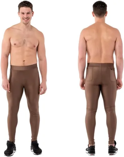 Vista 2 de Kapow Meggings Leggings de compresión Supreme Range Deluxe con bolsillos para hombre (Júpiter, S), júpiter