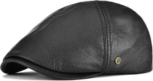 Vista 10 de VOBOOM Gorras de cuero Ivy Newsboy de 6 paneles Cabbie Boina Sombrero