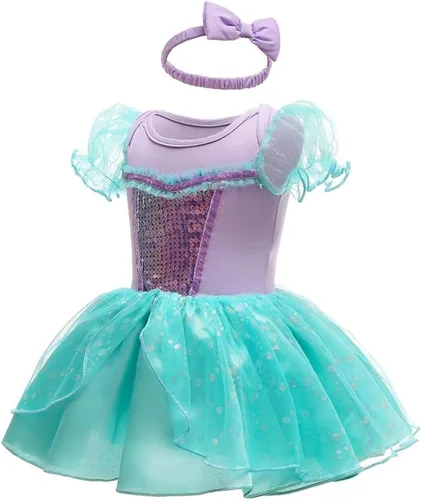 Vista 3 de Dressy Daisy Disfraz de princesa para bebé, disfraz de tutú de tul para cumpleaños, Halloween, traje con diadema