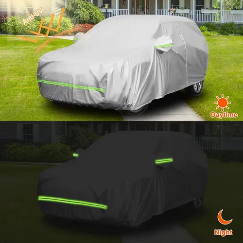Vista 6 de Funda impermeable para automóvil SUV ajuste personalizado para Honda HR-V 2022-2024, 6 capas para todo tipo de clima, con puerta con cremallera